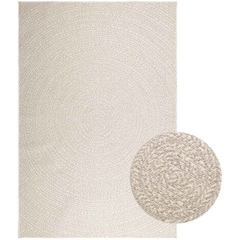 Teppich ZIZUR Creme 160x230 cm Jute-Optik Indoor und Outdoor vidaXL524331