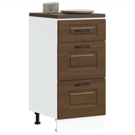 Küchenunterschrank Kalmar Braun Eichen-Optik Holzwerkstoff vidaXL252342