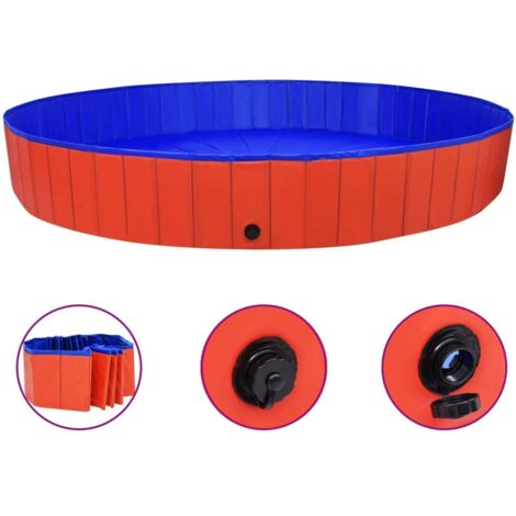 Hundepool Faltbar Rot 300x40 cm PVC CFW579616