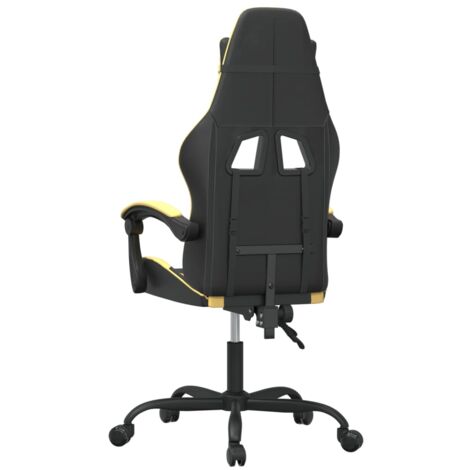 Gaming-Stuhl Drehbar Bürodrehstuhl - Schreibtischstuhl ergonomischer  Schwarz und Golden Kunstleder BV933054 - BonneVie