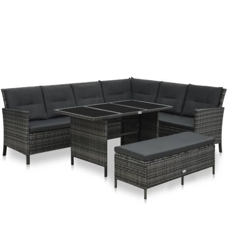 Outsunny 3-teiliges Rattan Gartenmöbel-Set – 2 Stühle + Tisch, Mit Kissen – Für Balkon, Terrasse (grün)