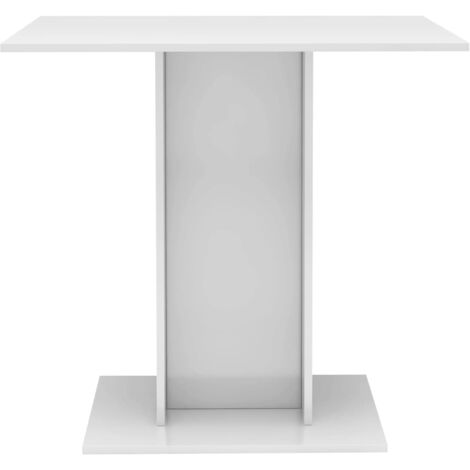 Esstisch Esszimmertisch - Küchentisch Hochglanz-Weiß 80x80x75 cm Holzwerkstoff BV496197 - BonneVie