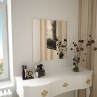 Wandspiegel Spiegel Badzimmer Spiegel 60 x 60 cm Quadratisch Glas BNTED881219 Bonnevie