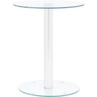 Couchtisch,Beistelltisch,Sofatisch,Kaffeetisch Transparent 40 cm Hartglas -39748