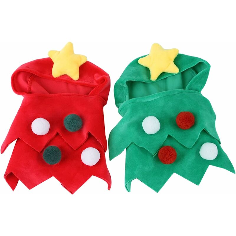 Disfraz de mascota de Navidad, disfraz de árbol de Navidad para perros y gatos Accesorio de disfraz de mascota de Navidad para decoración de Navidad Fiesta de Navidad para mascotas Suministros de cosp