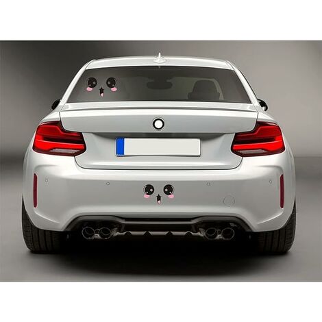 Adhesivo de vinilo para coche con diseño de sonrisa bonita para puerta de coche, capó lateral, parabrisas, parachoques, espejo retrovisor, indicador de combustible, pegatinas en blanco para coches, se