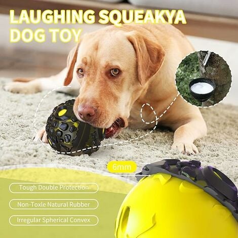 Comprar Juguete para perros, pelota con sonidos divertidos, Gato, juguetes  para perros, juguete interactivo para saltar de silicona, pelota de  entrenamiento para perros pequeños y grandes