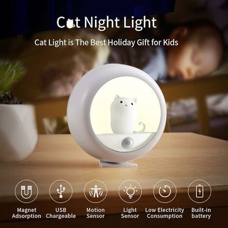 Comprar Luz Led nocturna con Sensor de movimiento, lámpara Led recargable  por USB para pared, habitación, baño, espejo, lámpara de pared, lámpara  inteligente para cocina