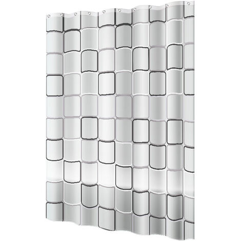 Cortina de Ducha Baño Transparente 180x200 cm Cortina de Baño EVA Cortina  Baño Impermeable Antimoho Translúcido Lavables Shower Curtian con 12  Ganchos para Ducha en el Hogar : : Hogar y cocina