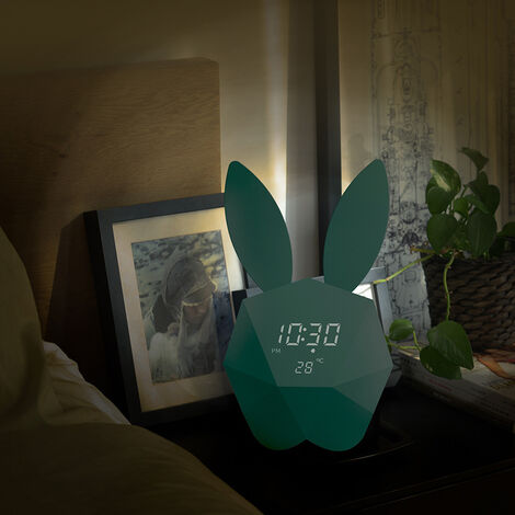 Reloj despertador de conejo, despertador Digital Led creativo de