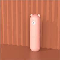 Mini ventilador portátil, ventilador de mano recargable por USB, ventilador silencioso 24 horas de tiempo de trabajo, función de banco de energía, rosa