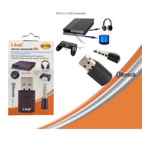 PS4 Bluetooth 4.0 Adapter USB-Mikrofon-Sender/Empfänger, LinQ – Schwarz -  German