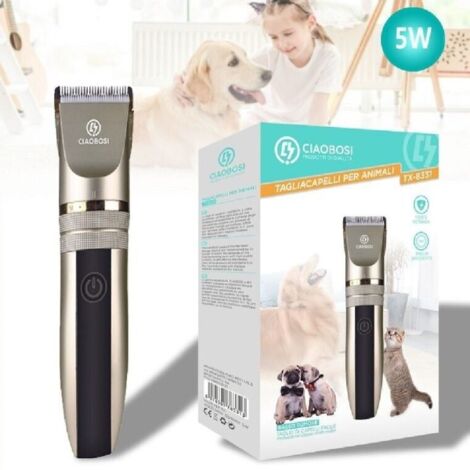 Rasiermesser-Haarschneidemaschine für Haustiere, Hunde, Katzen, 5 W, TX-8331