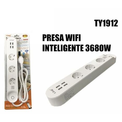 INTELLIGENTE STECKDOSE WIFI HAUSAUTOMATION ANDROID IOS 4 USB 16A 3680W  TY1912