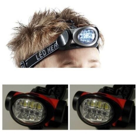 LED-Taschenlampe, vorderes Kopflicht, wiederaufladbare Lampe, 6 LEDs, für  Camping, Jagd
