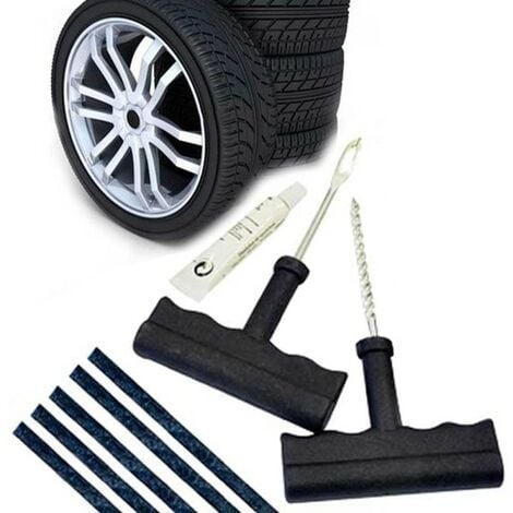 Reifen Reparatur Set für Auto, Motorrad, Roller Reifenpanne, Pannenset,  Flickzeug 9-teilig