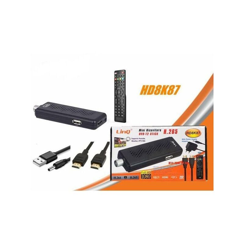 Decodificador digital terrestre HD Mini DVB-T2 Hevc H.265 10-bit 1080P USB  HDMI Toma euroconector 180° para televisión Receptor TV apto para nueva  señal en Vigor : : Electrónica
