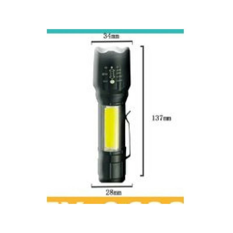 Linterna LED de Mano Zoom USB 1000LM IPX4 + 4 Accesorios