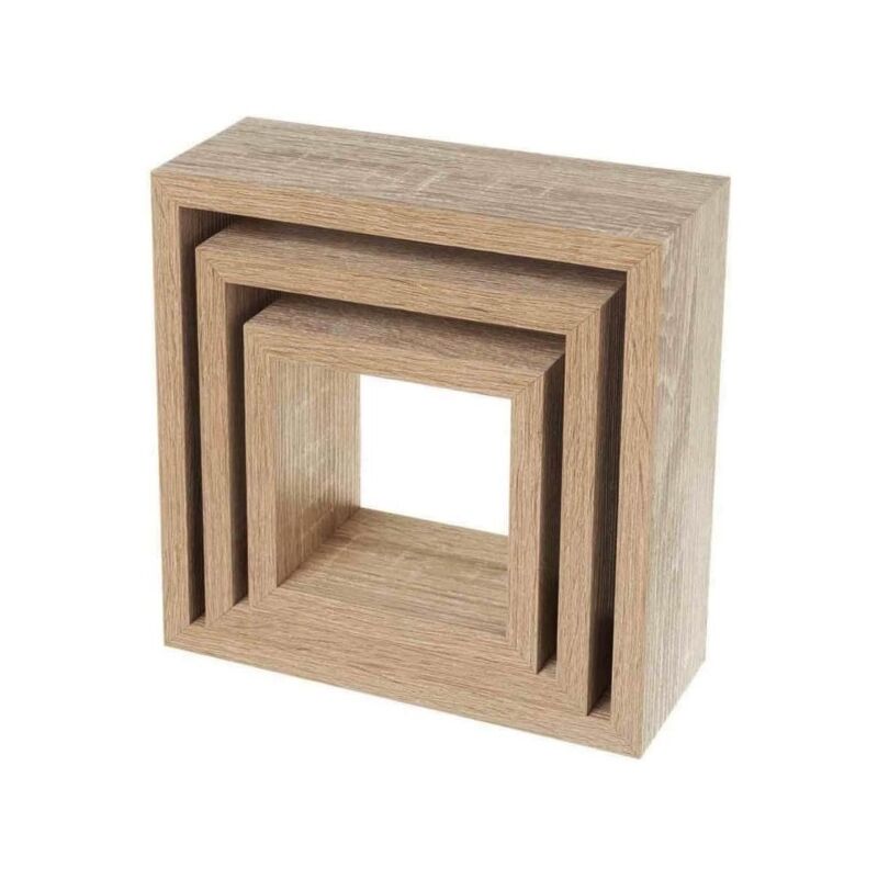 Estantería de madera con 3 estantes - Mds Deco – Muebles Madera, Decoración en madera