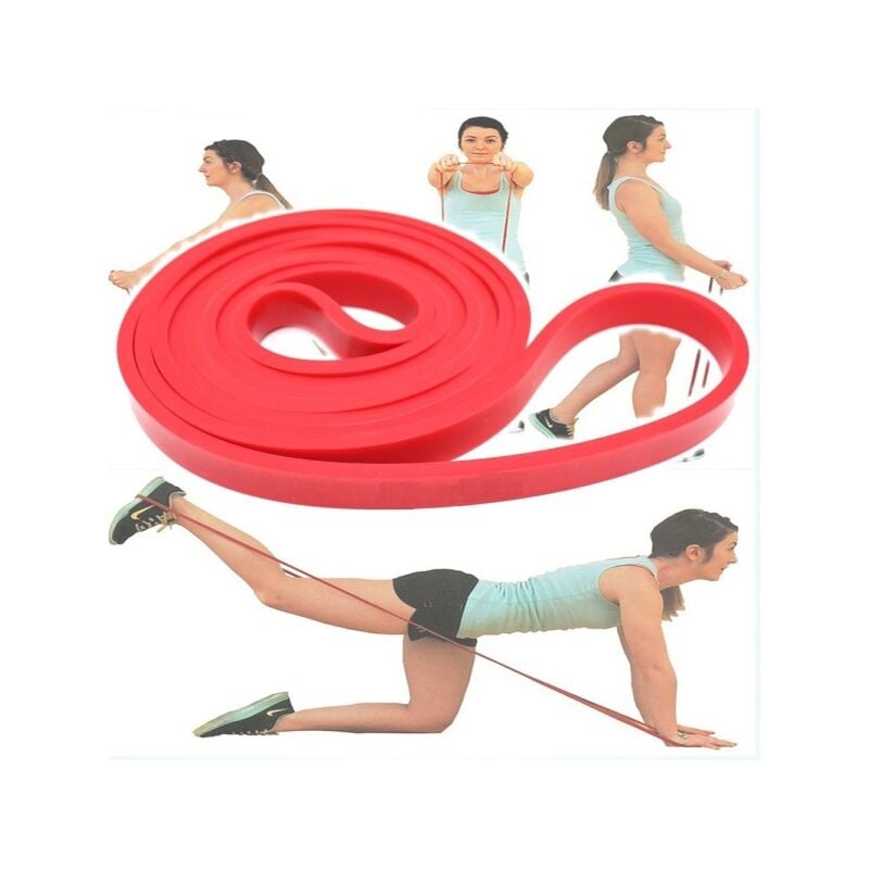 Banda elástica de resistencia para Yoga, Pilates, Fitness, equipo de  entrenamiento de gimnasio, goma Natural, 150Cm