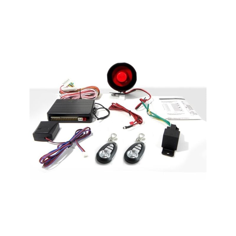 alarma moto Sistema de cierre centralizado Universal con mando a distancia,  Kit de sistemas de alarma para coche, cerradura de puerta, sistema de  entrada sin llave para vehículo, 12V alarme moto 