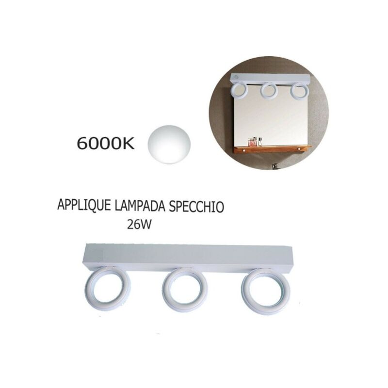 Aplique Espejo Baño Carl 5w Blanco Blanco Frío 5500k - 6000k 220