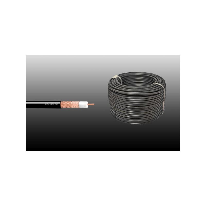 Cable Coaxial Rg6 Negro Para Antena Tv, Cctv Rollo De 10 Mts