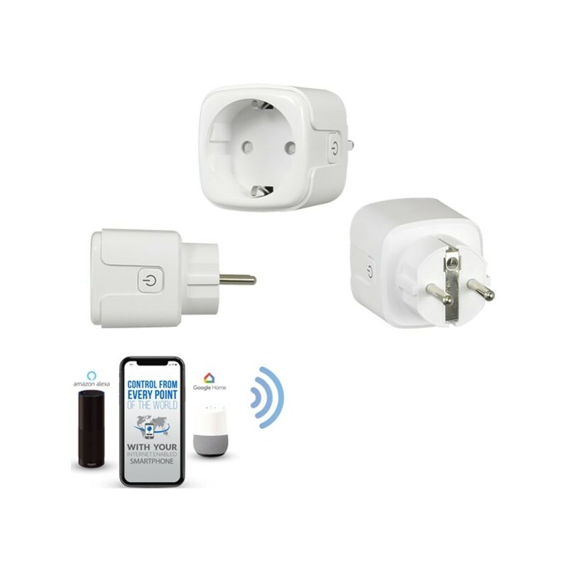 Pack 4 Enchufes Inteligentes WiFi Compacto control vía Smartphone/APP  7hSevenOn Home