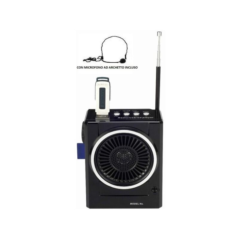 RADIO DESPERTADOR USB PORTÁTIL A PILAS Q-FM40 ALTAVOZ BLUETOOTH CON LINTERNA