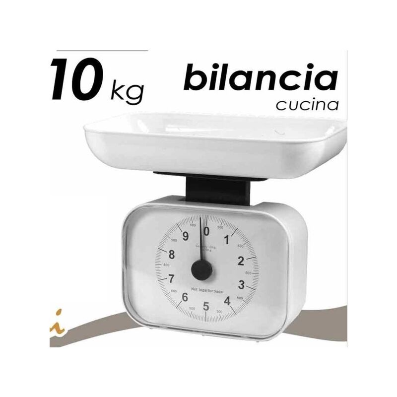 Balanza Bascula Cocina Digital LCD, 7 kg Blanco 23 X 16 X 3,6 Cm