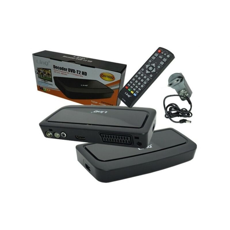 Dvb-t2 Hd 1080p Decodificador digital Tv Receptor Set Top Box + Mando a  distancia Tv digital de alta definición Decodificador Digital Tv Bo
