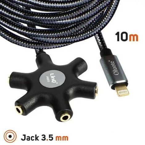Adaptador Audio Usb-c A Doble Jack 3.5mm Hembra Casco + Micro Linq