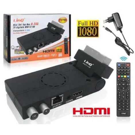 Decodificador retro TV HDMI digital terrestre Zapper DVB-T2 HD HEVC H.265  principal 10 con mando a distancia universal : : Electrónica
