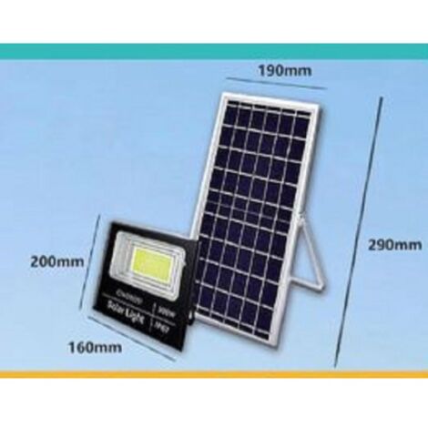 Foco Solar LED 200W Mando + Panel Solar IP66