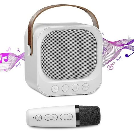 Altavoces potentes con Bluetooth para Karaoke, carrito de madera