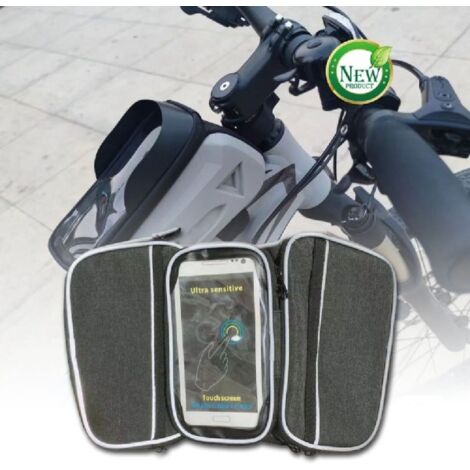 Soporte móvil bici o moto para el manillar orientable + funda