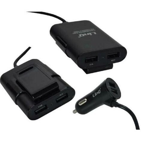 Cargador De Coche USB 4 En 1, Cargador De Coche Mini Con 4 Puertos Para  Carga Rápida, Cargador Rápido De USB Y Teléfono