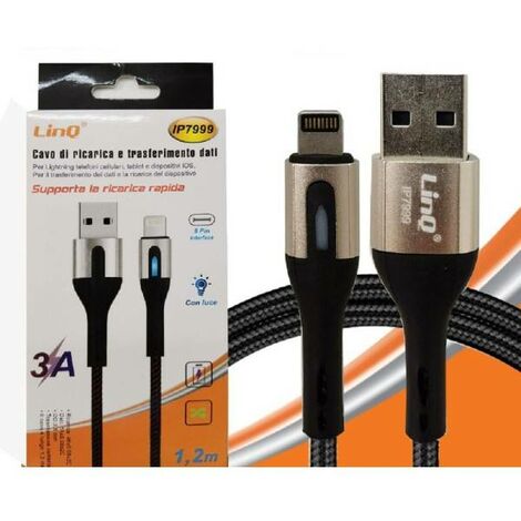 Cable Mfi De Carga Rápida 3a Y Datos Usb - Lightning Para Iphone