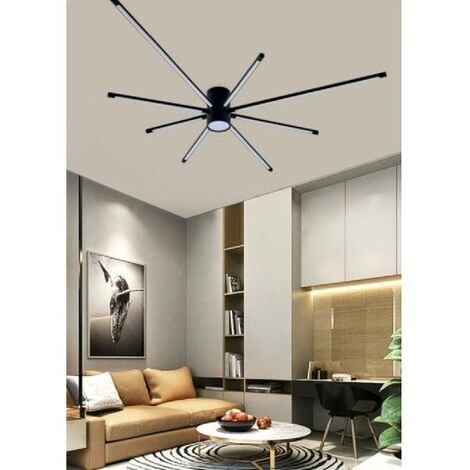 Lámpara de techo moderna de 8 cabezales para sala de estar, lámpara LED de  montaje empotrado de 120 W, acrílico geométrico para sala de estar