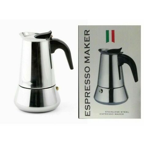 Bastilipo Mokka Induction 12AL Cafetera Italiana 12 Tazas Acero Inoxidable