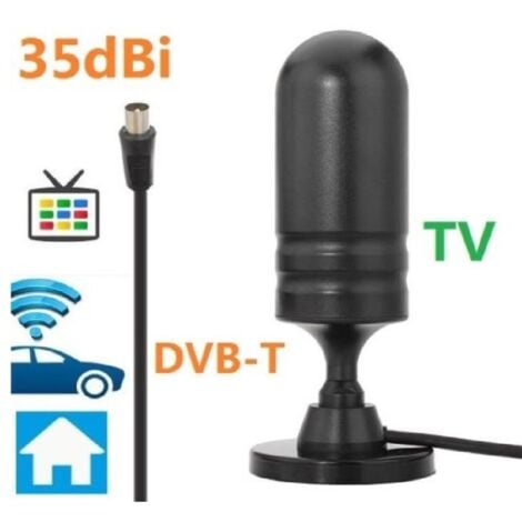 DVB-T Antena TV Terrestre Interior Exterior Amplificada 36 dBi PARA COCHE  CAMPER