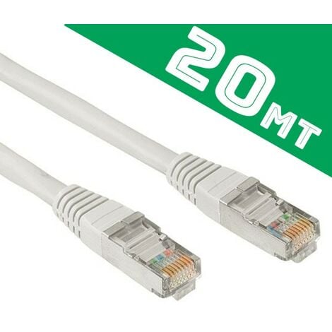 Cable de red Ethernet Lan RJ45 20 metros Cat5 Bobina ya cableada y