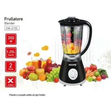 BATIDORA ELÉCTRICA PICADORA DE FRUTA FRAPPE 1,25 L 350 VATIOS HOOMEI HM-6720