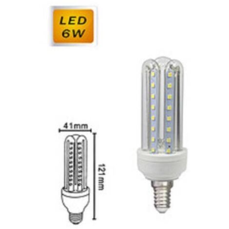 BOMBILLA LED 3U E14 8 W LUZ FRÍA 6500K NATURAL 4000K CÁLIDA 3000K 48D 3U03T  Blanco