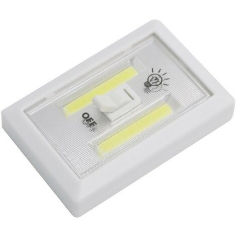 Luz auxiliar COB con mando a distancia color blanco, 3 pilas AAA