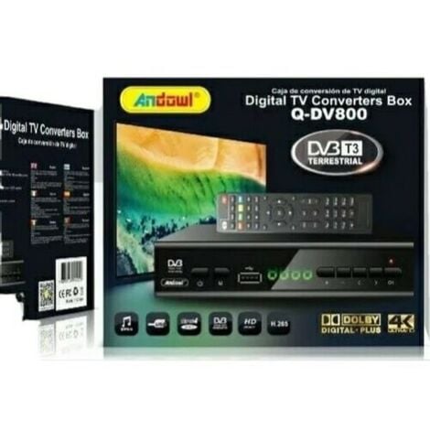 DECODIFICADOR DIGITAL TERRESTRE T2 SET TOP BOX DVB-T2 HD H.265 USB SCART  HDMI 4K