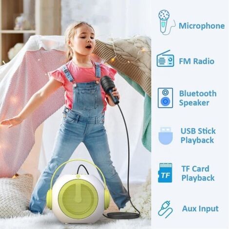 Microfono Altoparlante Bluetooth Wireless Karaoke con cassa