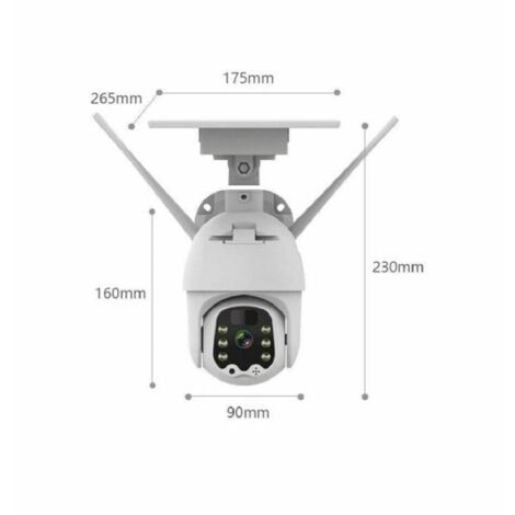 FULL HD 1080P 5.0MP PTZ CAMARA EXTERIOR INALAMBRICA CON WIFI PANEL SOLAR