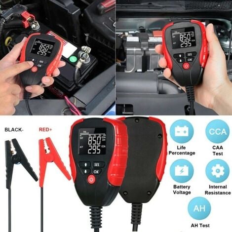 COMPROBADOR PROFESIONAL DE BATERÍAS DE COCHE 12V ANALIZADOR