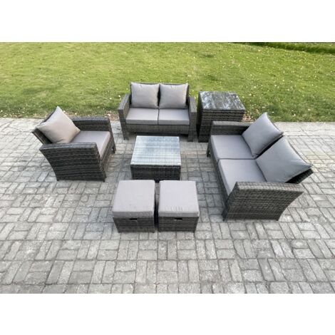 Fimous Polyrattan Gartenmöbel Set Im Freien Sitzgruppe Couchtisch Set
